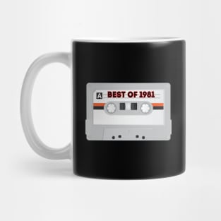 Vintage Cassette Tape Best Of 1981 40th Birthday Gift Mug